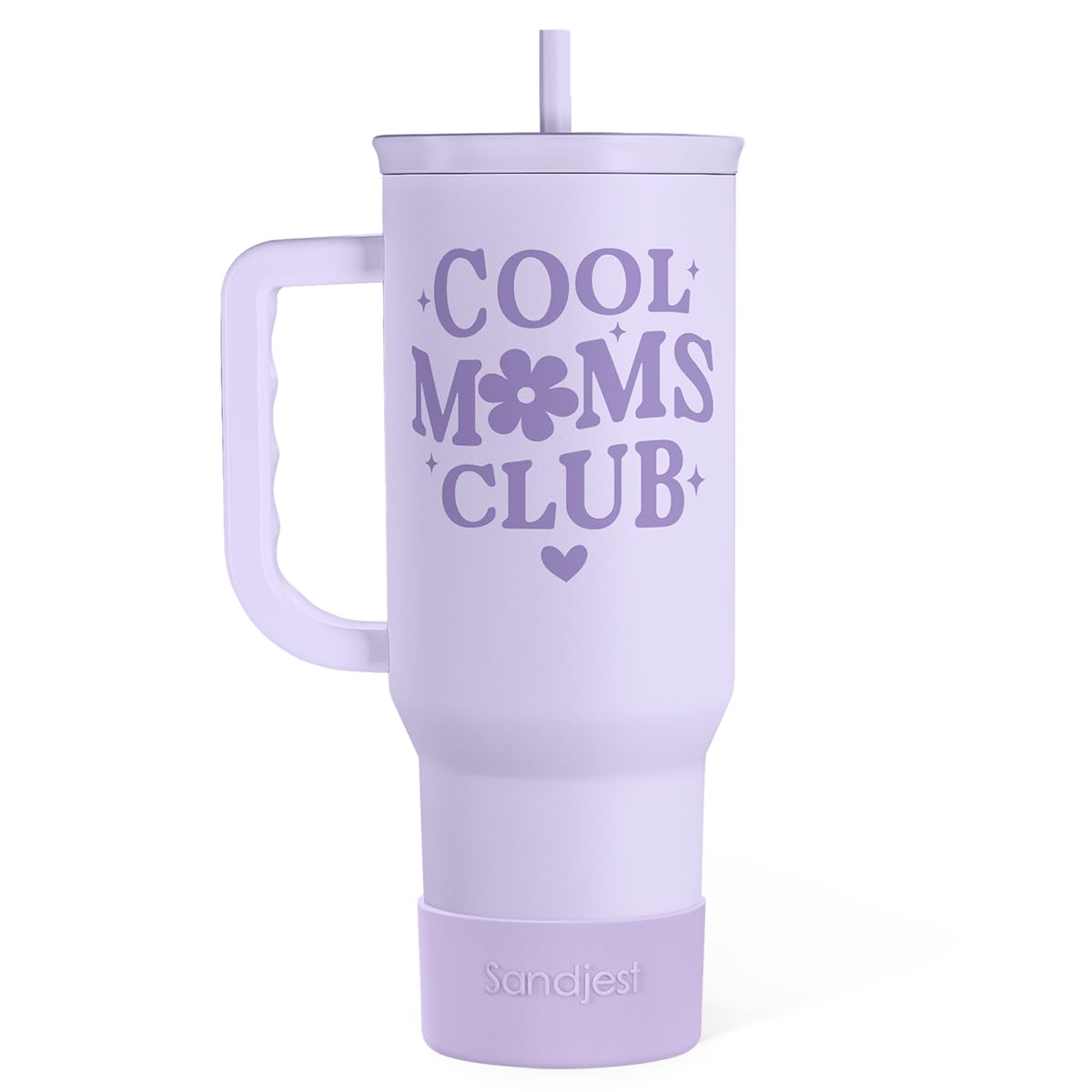 Gift for Mom - Cool Mom Club Stainless Steel Tumbler with Handle, Travel Coffee Mug for Moms - Gifts for Birthday Christmas Mothers Day, 40oz