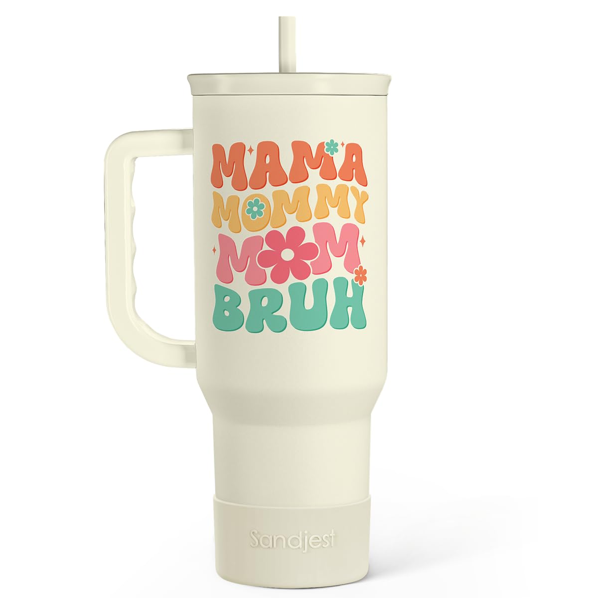 Gift for Mom - Cool Mom Club Stainless Steel Tumbler with Handle, Travel Coffee Mug for Moms - Gifts for Birthday Christmas Mothers Day, 40oz