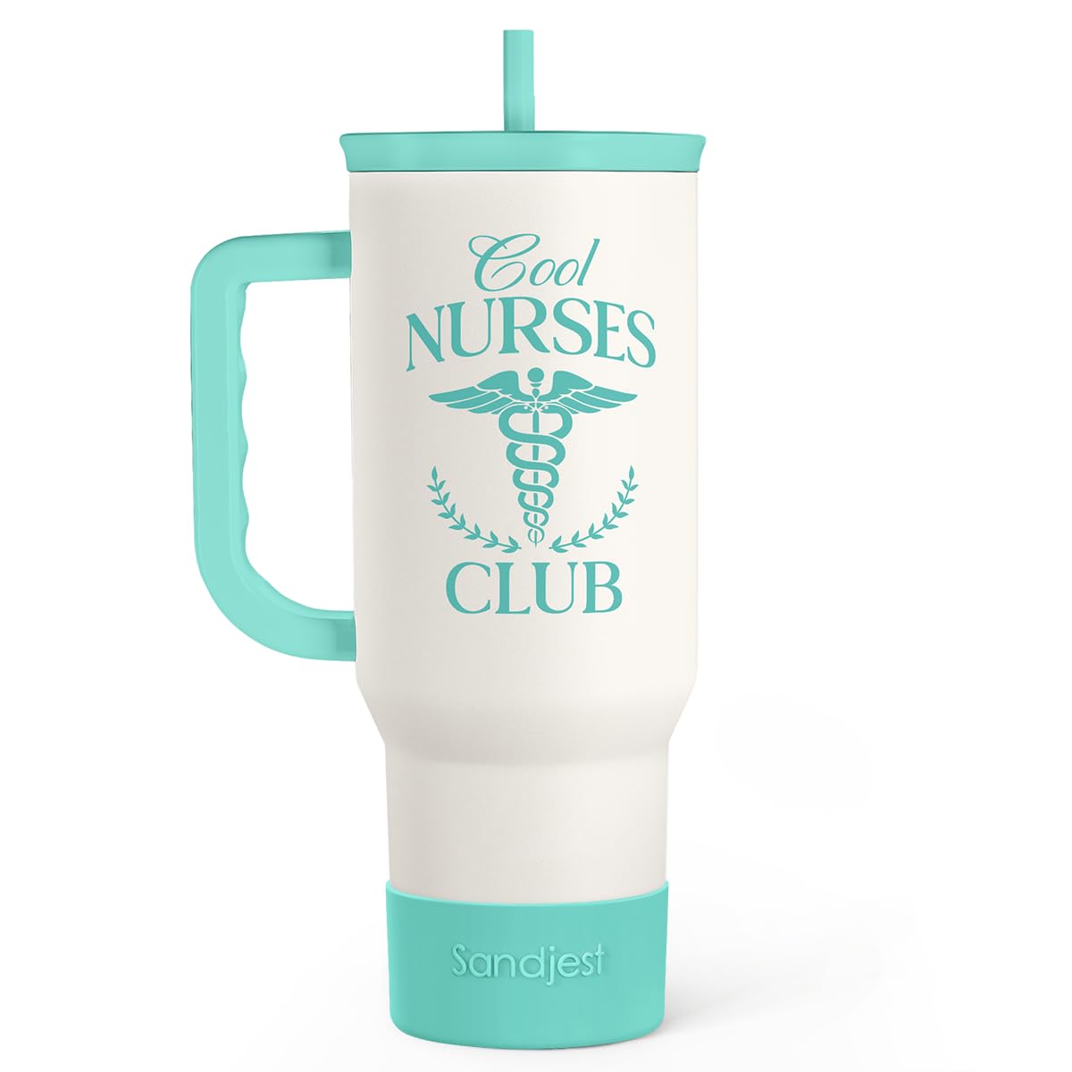 Gift for Mom - Cool Mom Club Stainless Steel Tumbler with Handle, Travel Coffee Mug for Moms - Gifts for Birthday Christmas Mothers Day, 40oz