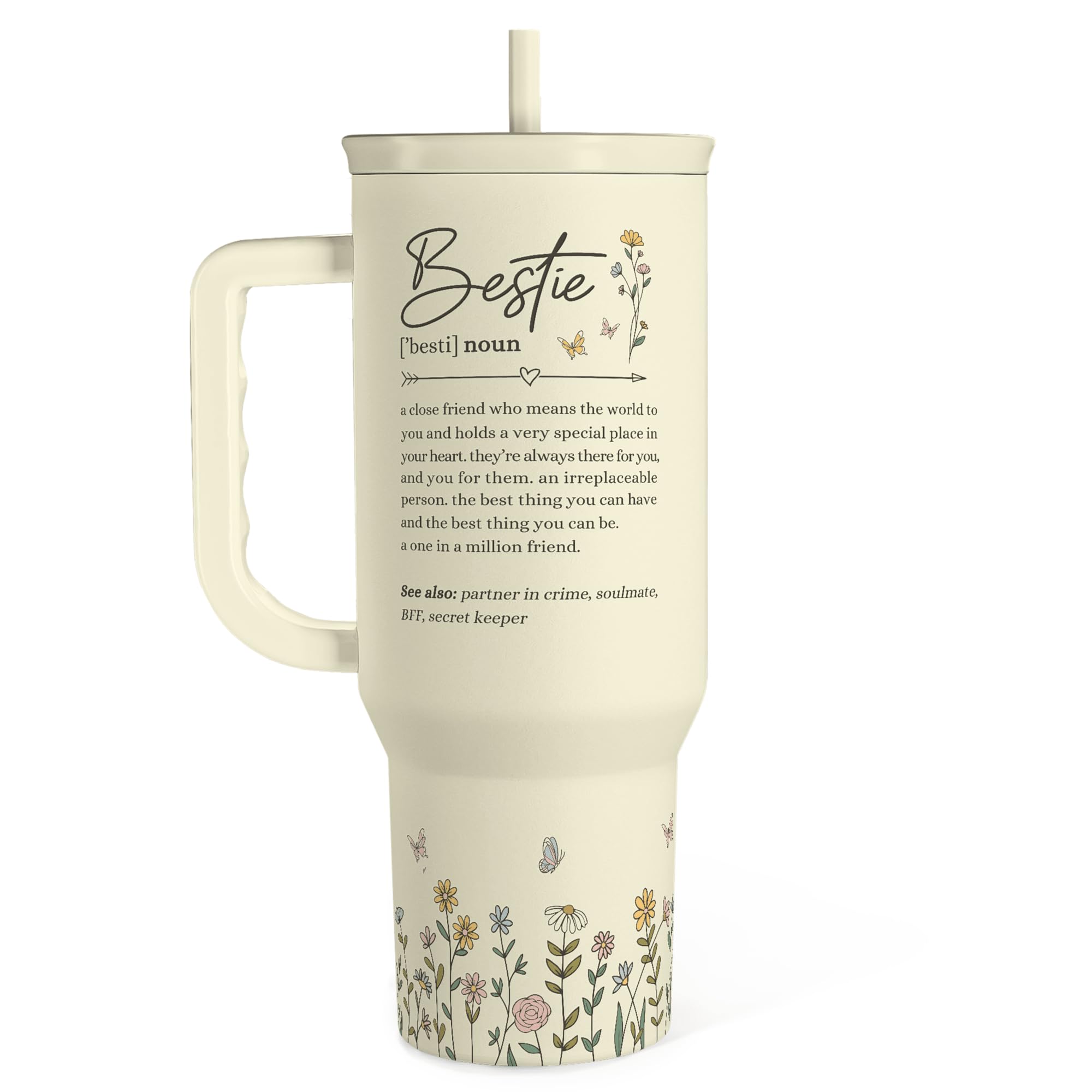 Gift for Mom - Cool Mom Club Stainless Steel Tumbler with Handle, Travel Coffee Mug for Moms - Gifts for Birthday Christmas Mothers Day, 40oz