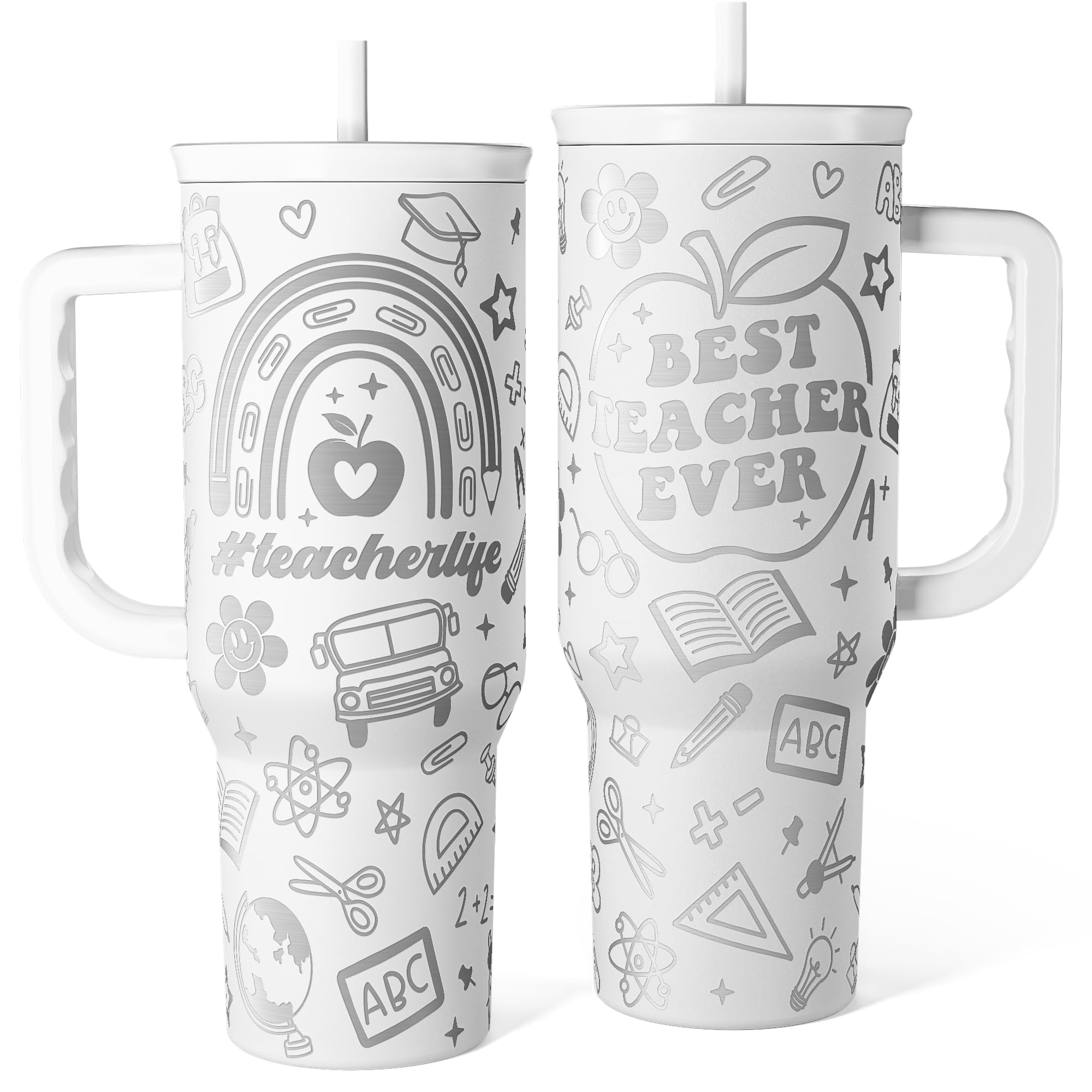 Gift for Mom - Cool Mom Club Stainless Steel Tumbler with Handle, Travel Coffee Mug for Moms - Gifts for Birthday Christmas Mothers Day, 40oz